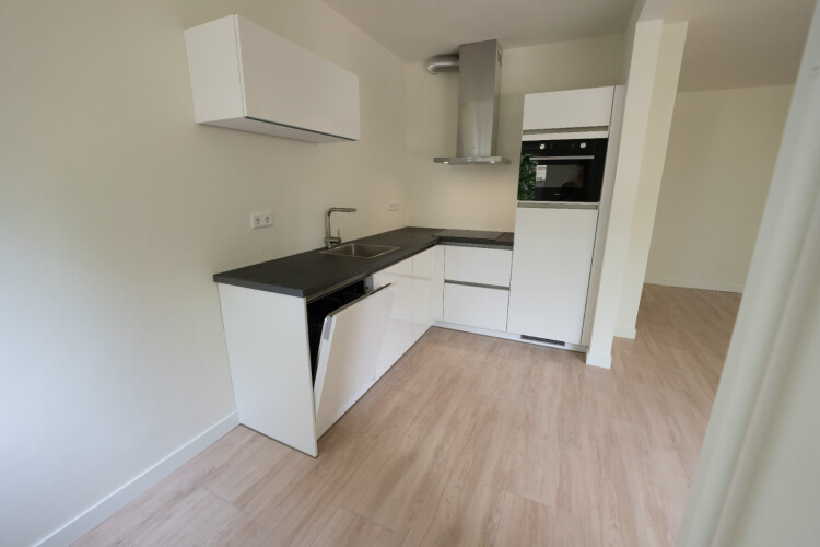 Keuken met vaatwasser en combi oven